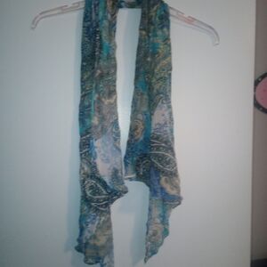 Paisley Blue and Green Scarf